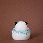 Cute White Panda Happy Desk Decor Showpiece for Kids Room & Office Table - Image 4