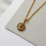 Lord Hanuman Coin Style Devotional Pendant with Chain - Image 3