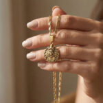 Lord Hanuman Coin Style Devotional Pendant with Chain - Image 2