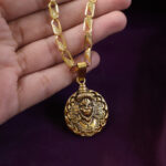 Lord Hanuman Coin Style Devotional Pendant with Chain - Image 8