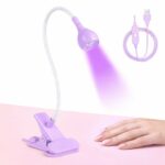 Purple Clip-On UV LED Lamp with Flexible Gooseneck - Image 2