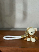 Cute White Teddy Bear Keychain with Bow | Bag, Purse & Key Holder Charm - Image 5