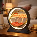 LED Sand Art Motion Lamp for Home Decor, Rotating Landscape Table Lamp (1 PC ANY COLOR) - Image 2