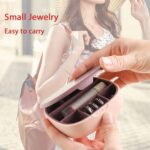 Plastic Jewelry Storage Box with Built-in Mirror & Multi-Section (1 Pc) - Image 7