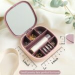 Plastic Jewelry Storage Box with Built-in Mirror & Multi-Section (1 Pc) - Image 8