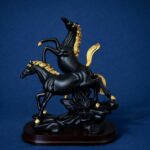 Running Horse Showpiece with Gold Accents for Home, Office & Living Room Decor - Image 4