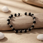 Karungali Bead Bracelet with Silver Finish Links for Daily Wear - Image 6