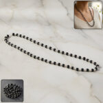 Karungali Bead Mala Necklace with Silver Finish Links