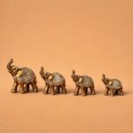 Gold Silver Elephant Family Showpiece Set for Home Décor & Gifting - Image 3