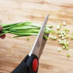 Kitchen Knife Set with Wooden Block and Scissors (5 pcs, Black) - Image 3