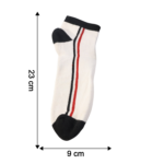 White & Black Striped Low-Cut Sports Socks (1 Pair) - Image 6