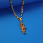 Lord Shiva Standing Devotional Pendant with Designer Chain - Image 2