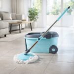 Steel Jari Bucket Mop Set with Microfiber Spin Mop (1 Set) - Image 5