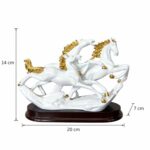 Running Horse Decorative Showpiece with Gold Accents for Home & Office Decor - Image 8