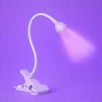 Purple Clip-On UV LED Lamp with Flexible Gooseneck