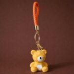 Cute Yellow Teddy Bear Keychain | Bag, Purse & Key Holder Charm - Image 2