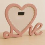 Pink Heart LED Photo Frame with Love Stand – Romantic Couple Gift - Image 3