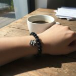 Premium Black Beaded Stretch Bracelet with Cute Panda Charm (1 Pc) - Image 7