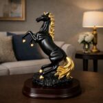 Rearing Horse Decorative Showpiece with Metallic Accents for Home & Office Decor