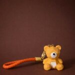 Cute Yellow Teddy Bear Keychain | Bag, Purse & Key Holder Charm