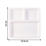 Plastic 3-Compartment Plate for Meal Serving - Image 6