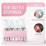 Travel Sub-Bottle Dispenser with Pump & Spray Bottles for Toiletries & Cosmetics - Image 4