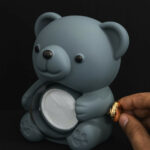 Grey Teddy Bear With Eternal Rose Gift Box | Romantic Premium Gift for Her & Couples - Image 2