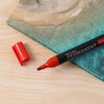 Refillable Permanent Marker Pens Red Ink (10 Pcs) – Bullet Tip, Multi-Surface - Image 2