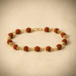 Gold Finish Rudraksha Bead Bracelet for Spiritual Daily Wear - Image 3