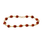 Gold Finish Rudraksha Bead Bracelet for Spiritual Daily Wear - Image 5