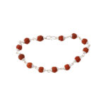 Silver Finish Rudraksha Bead Bracelet for Spiritual Daily Wear - Image 5