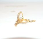 Gold Plated AD Bali Triple Dangler Huggie Hoop Earrings Kan ki Bali Combo Pack of 2 - Image 3