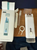 White 7-in-1 Keyboard & Earbuds Cleaning Kit with Brush, Spray & Tool Set - Image 4