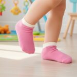 Pink & White Soft Ankle Socks for Kids (1 Pair) - Image 6