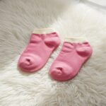 Pink & White Soft Ankle Socks for Kids (1 Pair) - Image 7