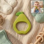 Guava shaped silicone baby teether