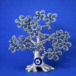 Silver Evil Eye Tree Showpiece for Home Decor, Luck & Protection - Image 3