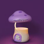 Cute Purple Mushroom LED Night Lamp for Kids Bedroom, Nursery & Bedside - Image 2
