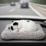 Sleeping Cat Soft Plush Toy Cushion for Desk, Car Dashboard & Home Decor