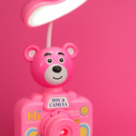 Cute Bear Camera Desk Lamp with LED Light & Projector, USB Rechargeable - Image 2