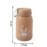 Cute Bunny Print Glass Drinking Brown Bottle (330ML / 1 Pc) - Image 6