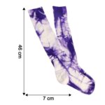 Purple & White Tie-Dye Long Socks (1 Pair) - Image 6