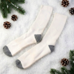 White & Grey Comfort Long Socks (1 Pair) - Image 3