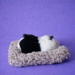 Sleeping Black White Cat Car Dashboard Plush Cute Soft Toy Showpiece Decor - Image 2