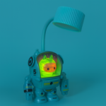 Astronaut Robot Desk Lamp with LED Light, USB Rechargeable Study Lamp - Image 3