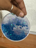 Blue Glitter Resin Tea Coaster Round Sparkle Cup Coaster for Table Decor (MUG NOT INCLUDED) - Image 5