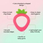 Strawberry shaped silicone baby teether - Image 5