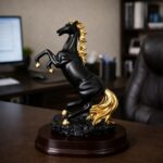 Rearing Horse Decorative Showpiece with Metallic Accents for Home & Office Decor - Image 2
