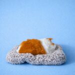 Sleeping Orange White Cat Car Dashboard Plush Cute Soft Toy Showpiece Decor - Image 4