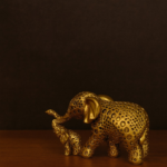 Decorative Gold Elephant Mother & Baby Showpiece for Home Décor & Gifting - Image 3